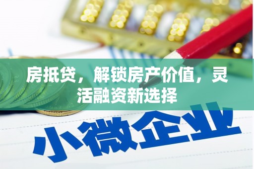 大涌房抵贷，解锁房产价值，灵活融资新选择