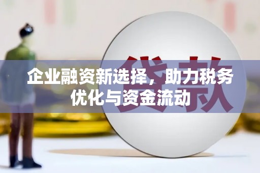 大涌企业融资新选择，助力税务优化与资金流动