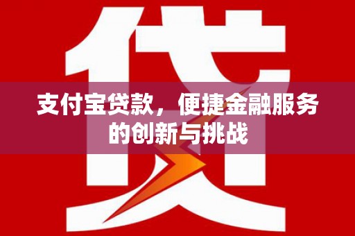 大涌支付宝贷款，便捷金融服务的创新与挑战