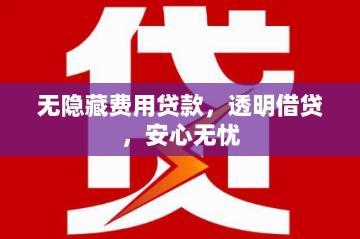 大涌无隐藏费用贷款，透明借贷，安心无忧
