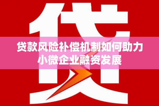 大涌贷款风险补偿机制如何助力小微企业融资发展