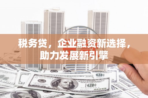 大涌税务贷，企业融资新选择，助力发展新引擎