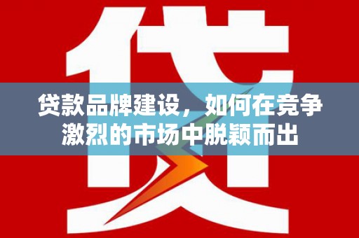 大涌贷款品牌建设，如何在竞争激烈的市场中脱颖而出