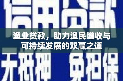 大涌渔业贷款，助力渔民增收与可持续发展的双赢之道