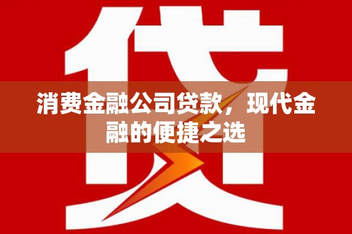 大涌消费金融公司贷款，现代金融的便捷之选