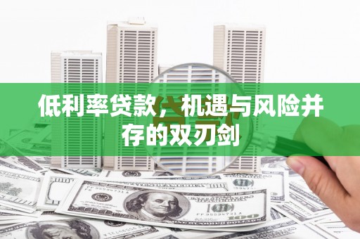大涌低利率贷款，机遇与风险并存的双刃剑