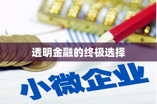 大涌透明金融的终极选择