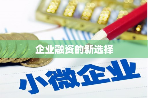 大涌企业融资的新选择